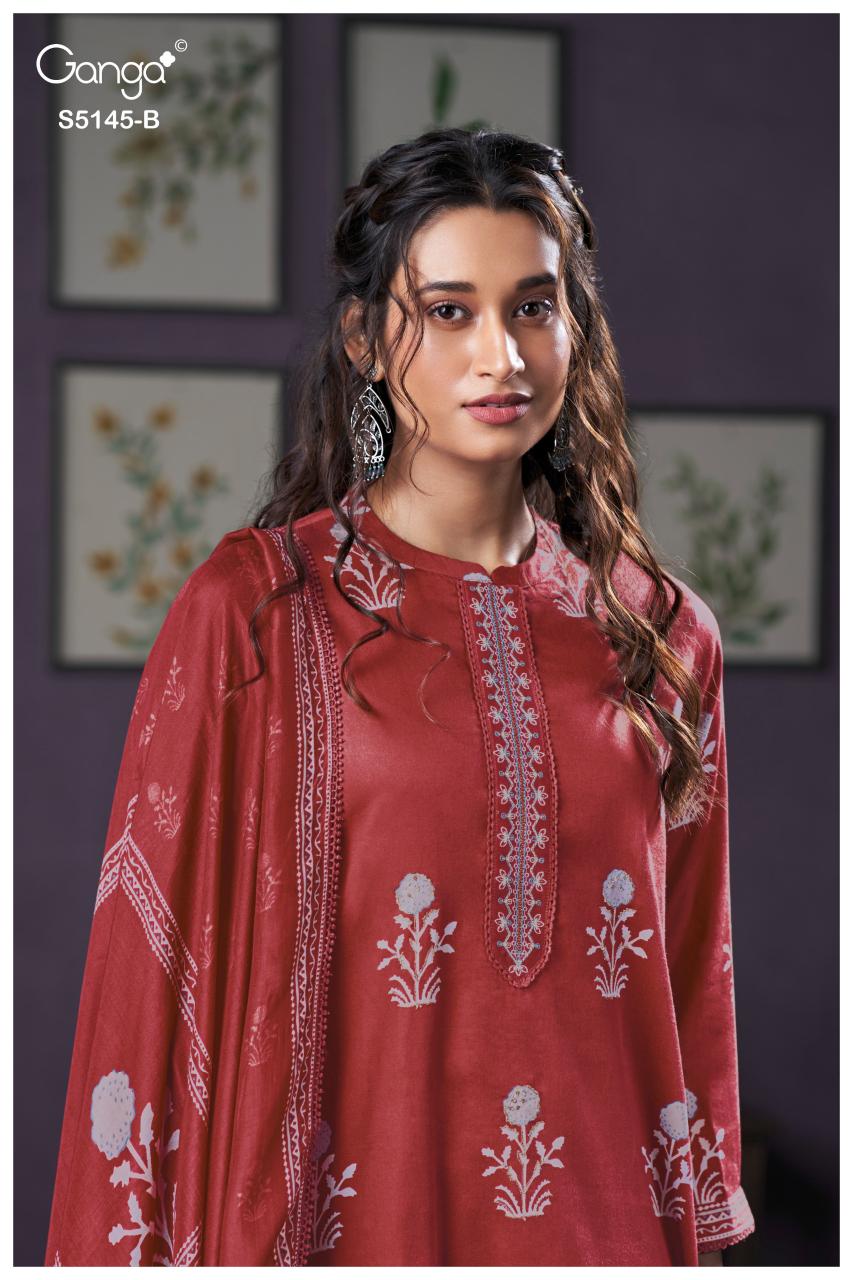 Ganga Anasta 5145 catalog indian salwar kameez wholesaler