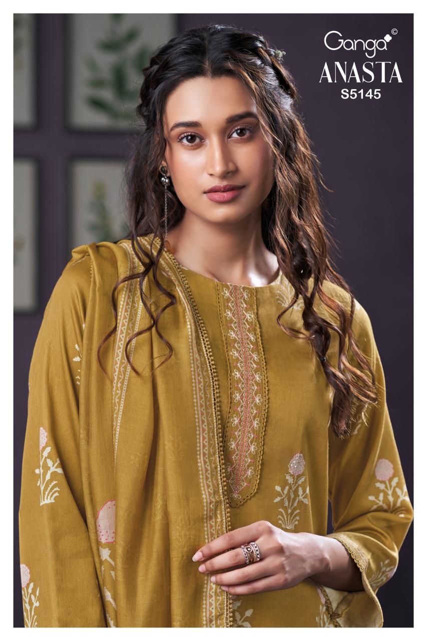 Ganga Anasta 5145 catalog indian salwar kameez wholesaler