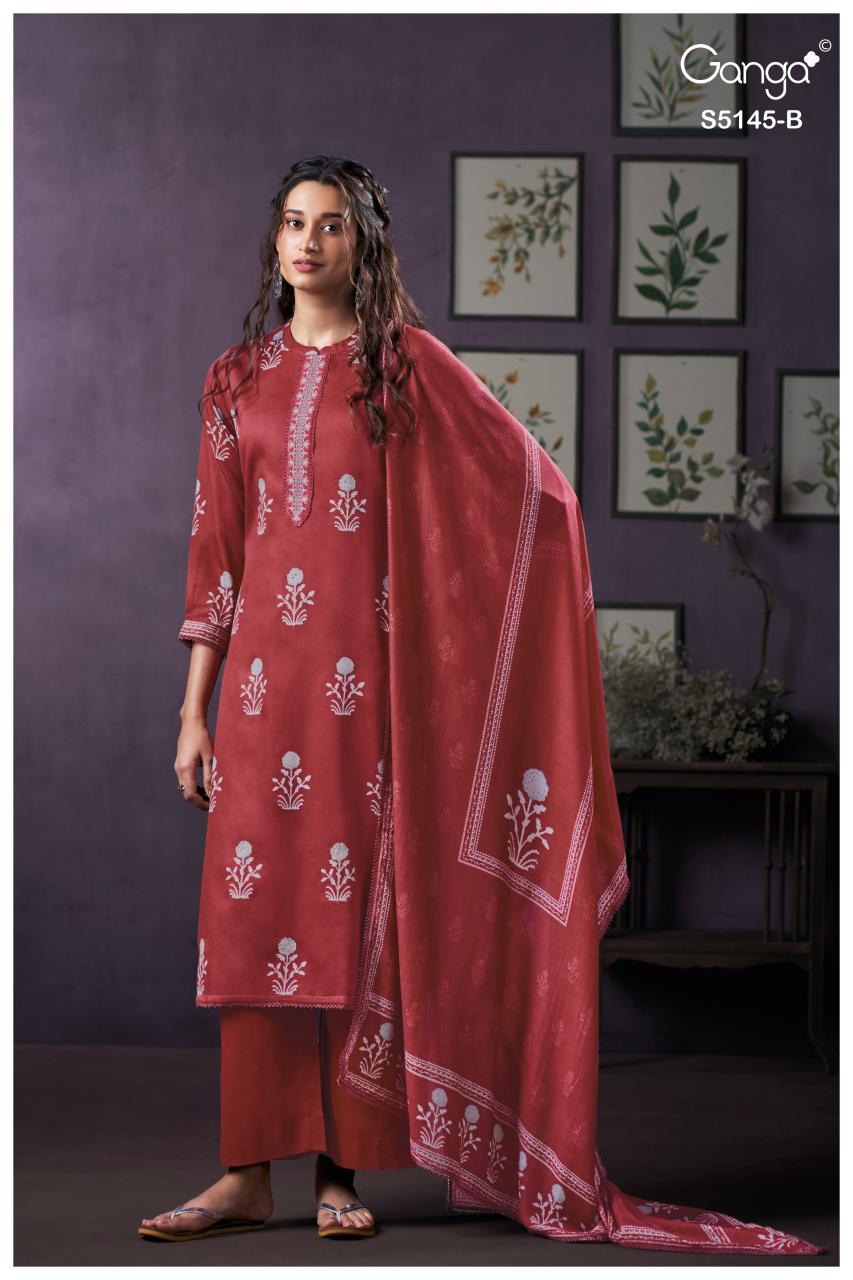 Ganga Anasta 5145 catalog indian salwar kameez wholesaler