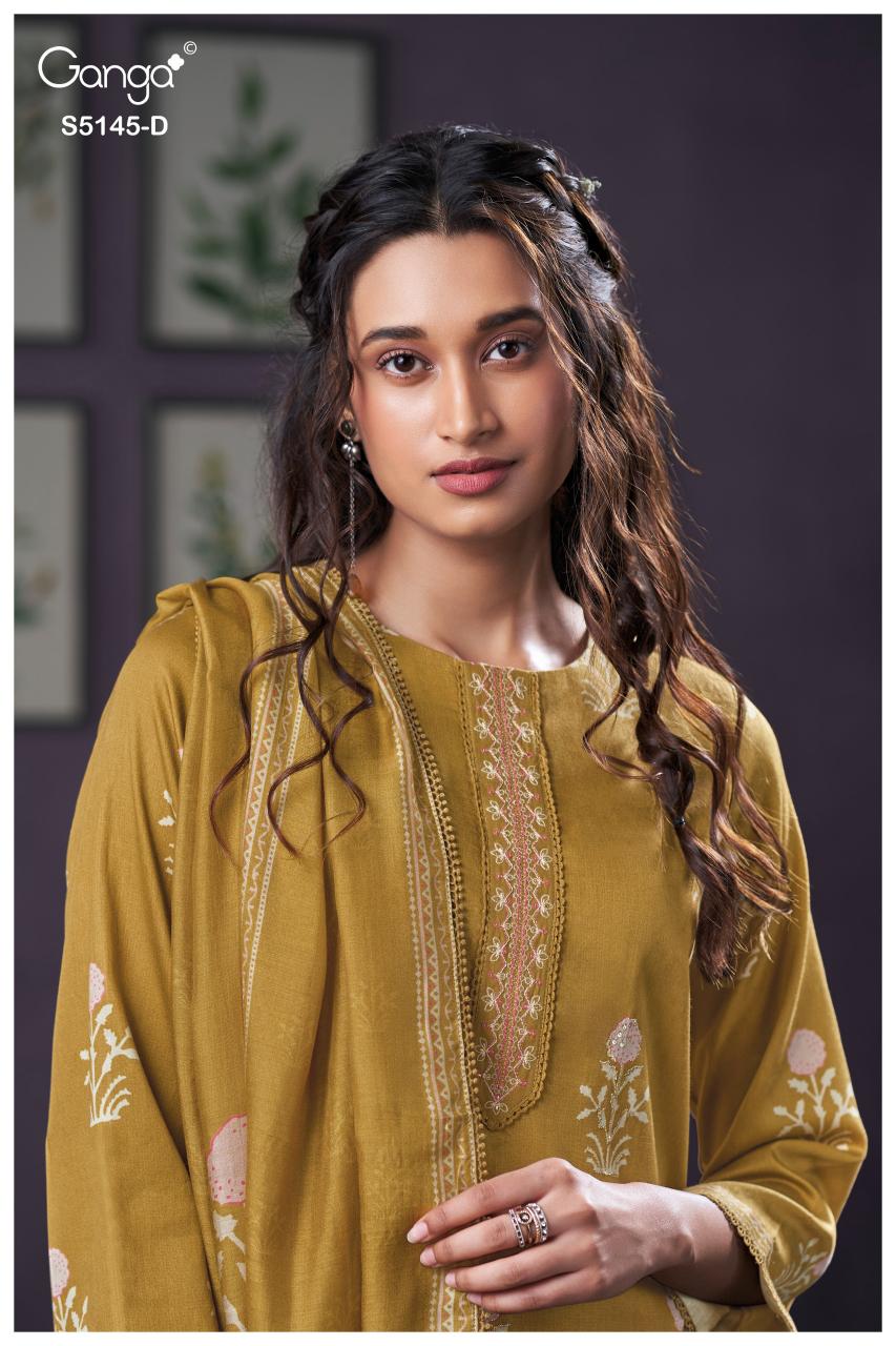 Ganga Anasta 5145 catalog indian salwar kameez wholesaler