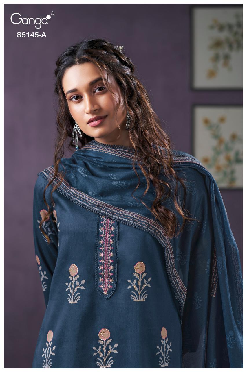 Ganga Anasta 5145 catalog indian salwar kameez wholesaler