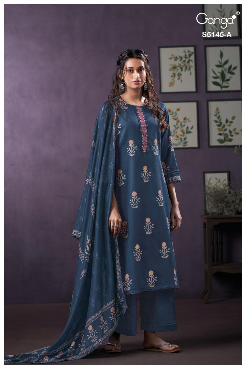 Ganga Anasta 5145 catalog indian salwar kameez wholesaler
