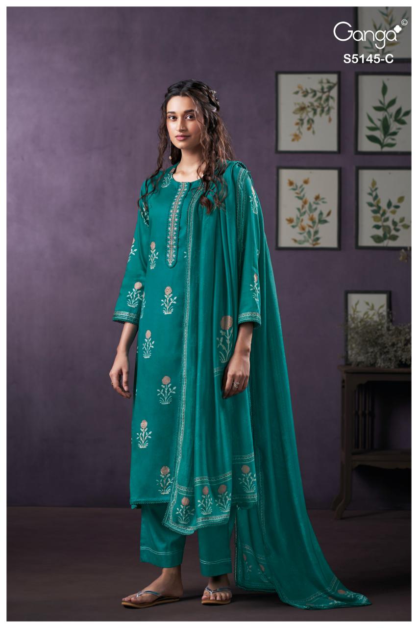 Ganga Anasta 5145 catalog indian salwar kameez wholesaler