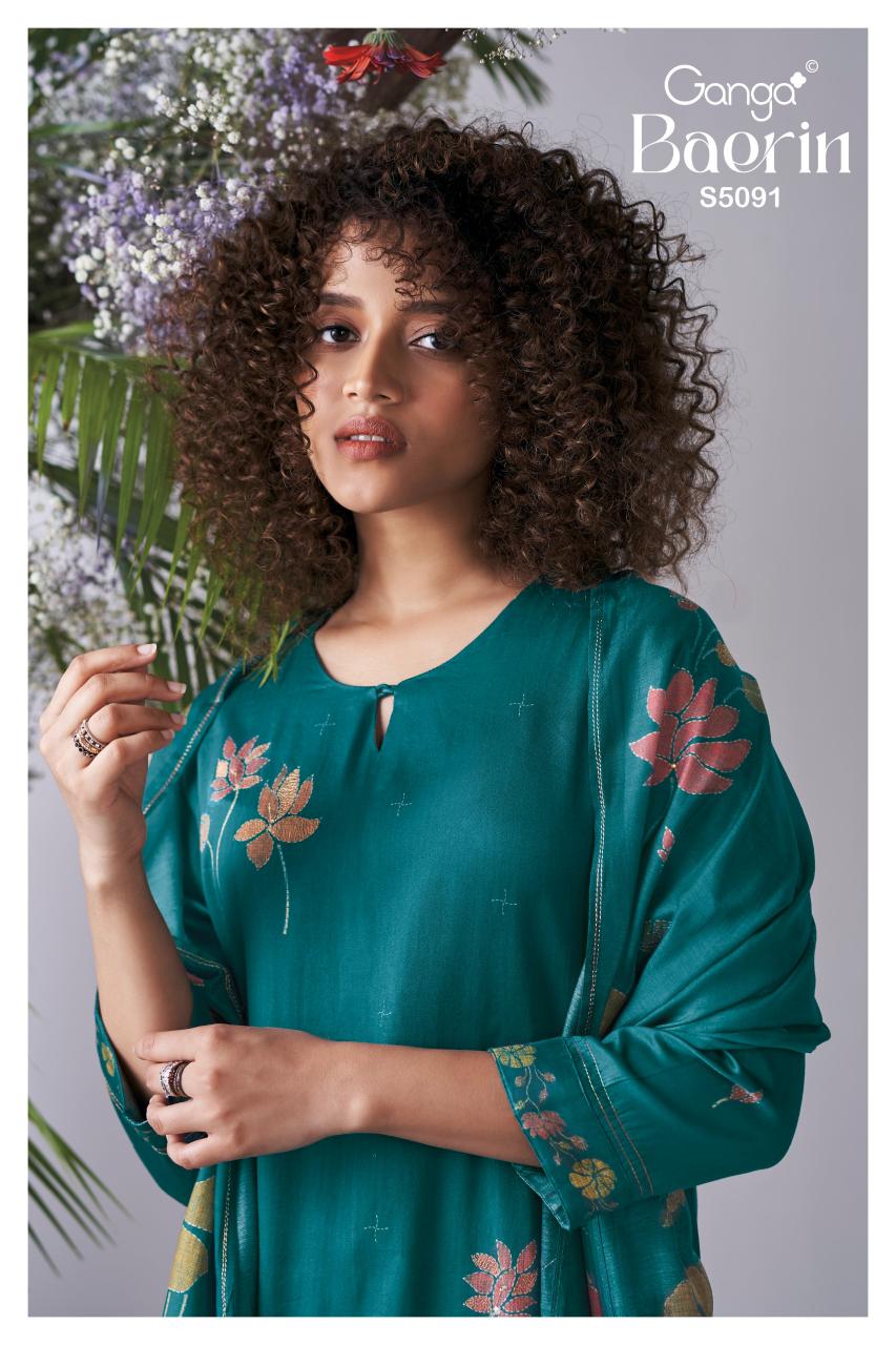 Ganga Baerin 5091 catalog unstitched salwar kameez wholesalers in mumbai