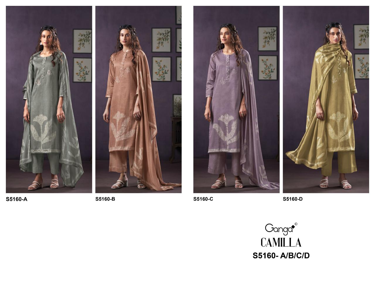 Ganga Camilla 5160 catalog salwar kameez suits wholesale online