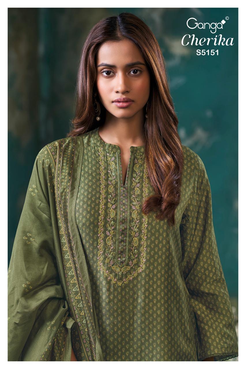 Ganga Cherika 5151 catalog salwar kameez manufacturers wholesale suppliers in surat surat gujarat