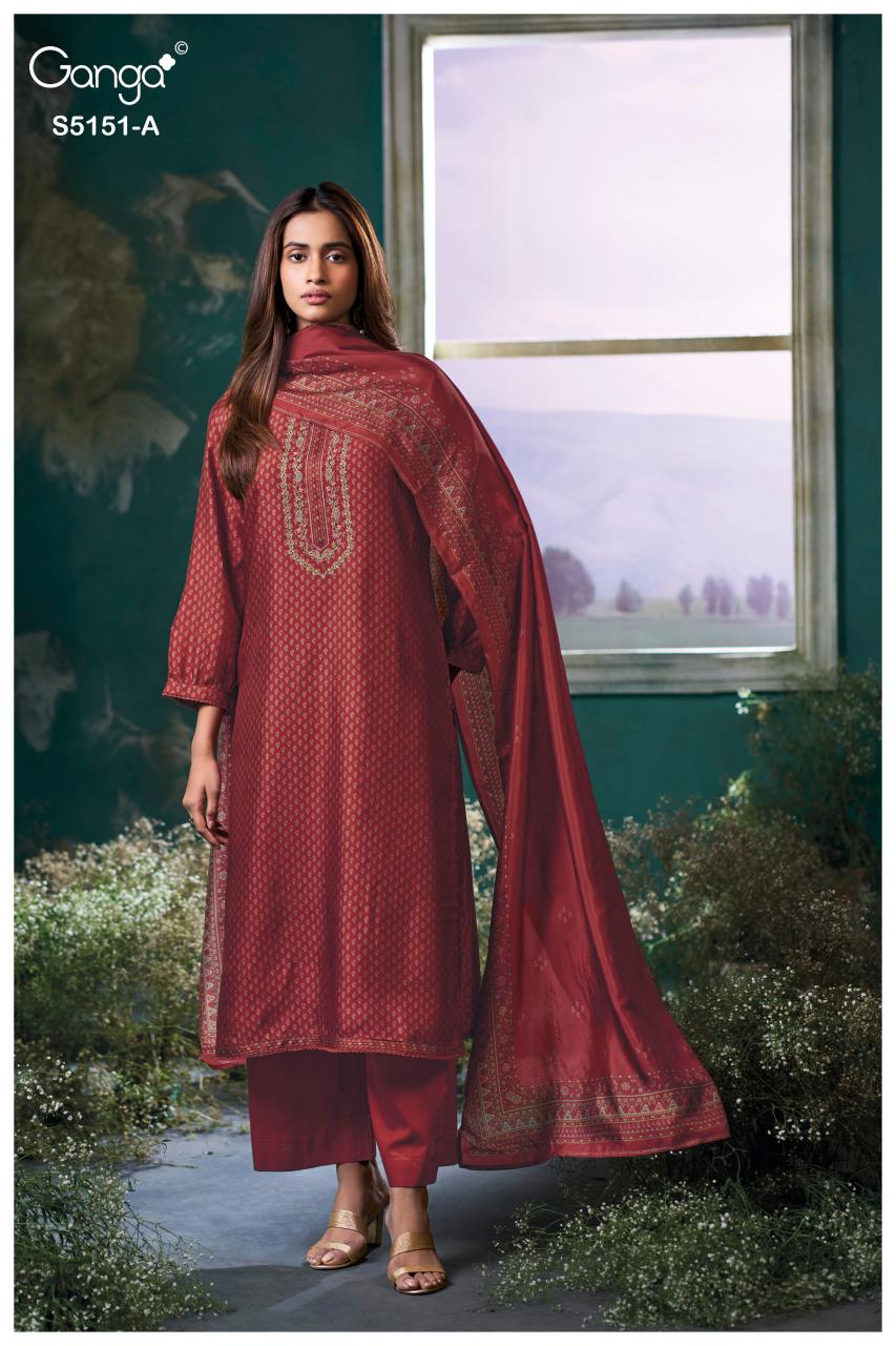 Ganga Cherika 5151 catalog salwar kameez manufacturers wholesale suppliers in surat surat gujarat