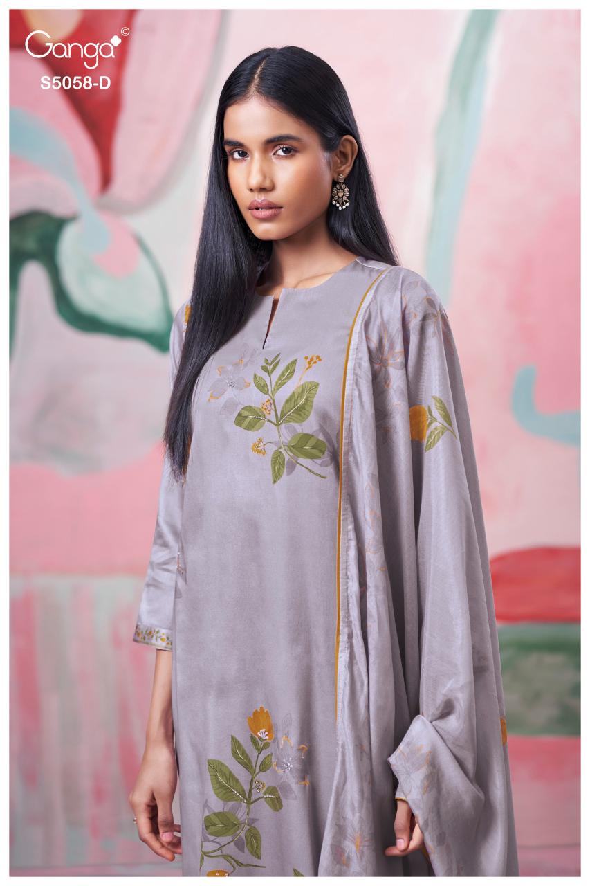 Ganga Elysia 5058 catalog wholesale salwar kameez suppliers in surat