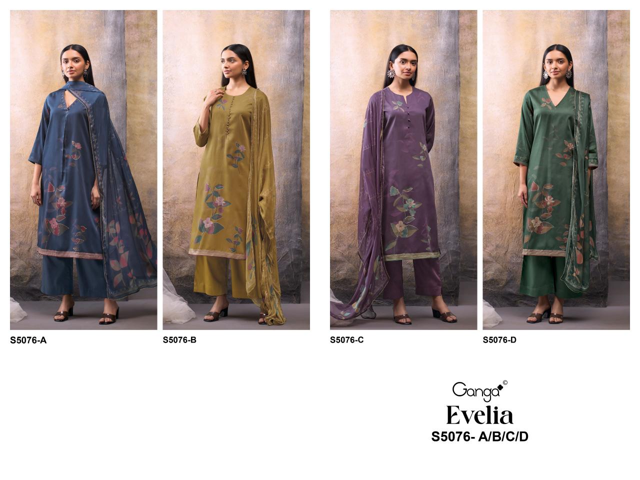 Ganga Evelia 5076 catalog best wholesale salwar kameez market