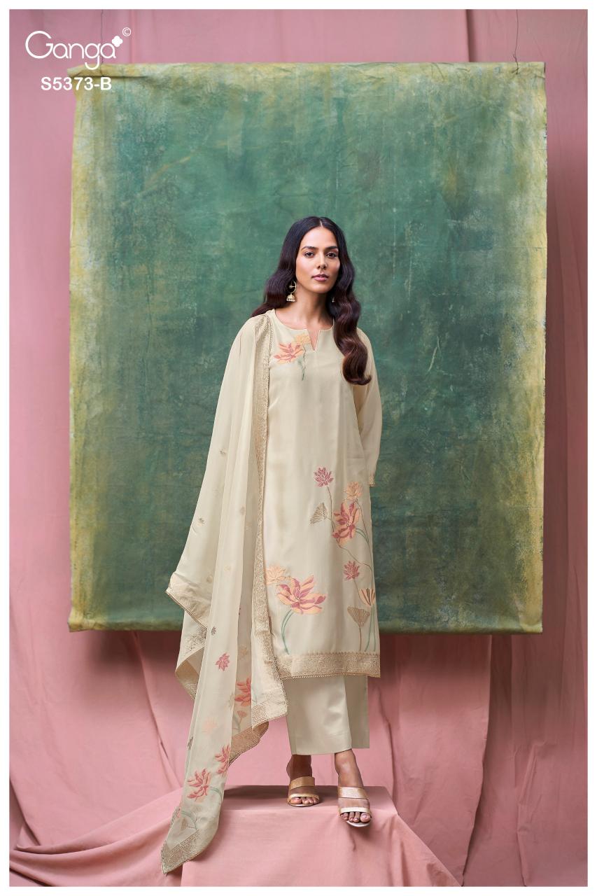 Ganga Gineva 5373 catalog unstitched salwar kameez wholesalers in kolkata