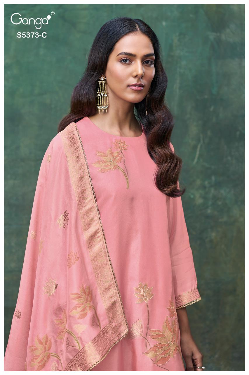 Ganga Gineva 5373 catalog unstitched salwar kameez wholesalers in kolkata