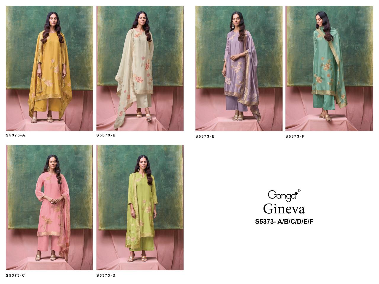 Ganga Gineva 5373 catalog unstitched salwar kameez wholesalers in kolkata