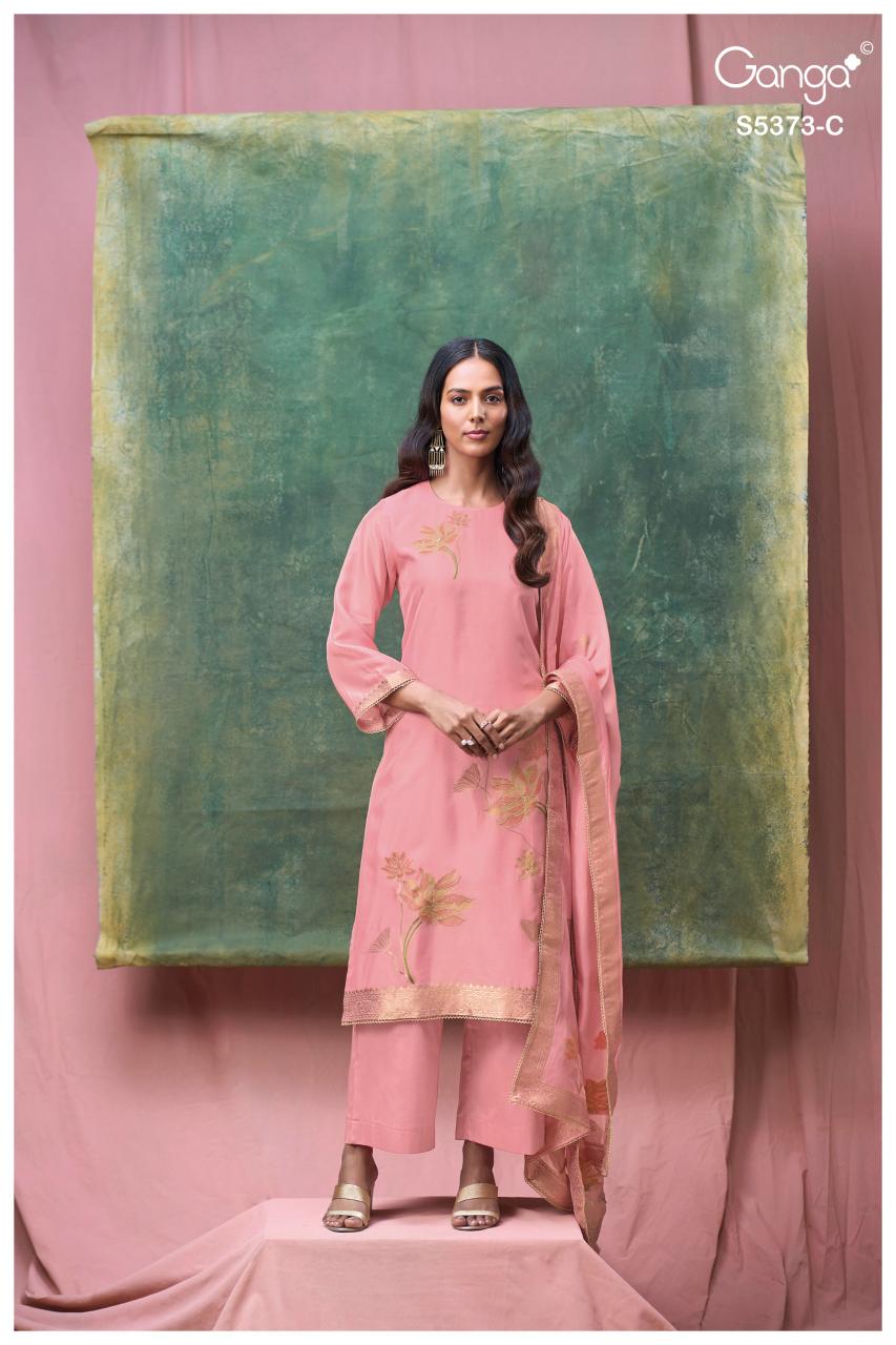 Ganga Gineva 5373 catalog unstitched salwar kameez wholesalers in kolkata