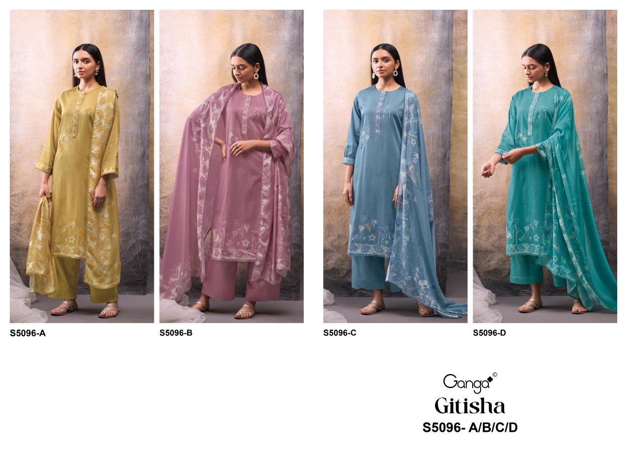 Ganga Gitisha 5096 catalog ladies salwar kameez wholesale
