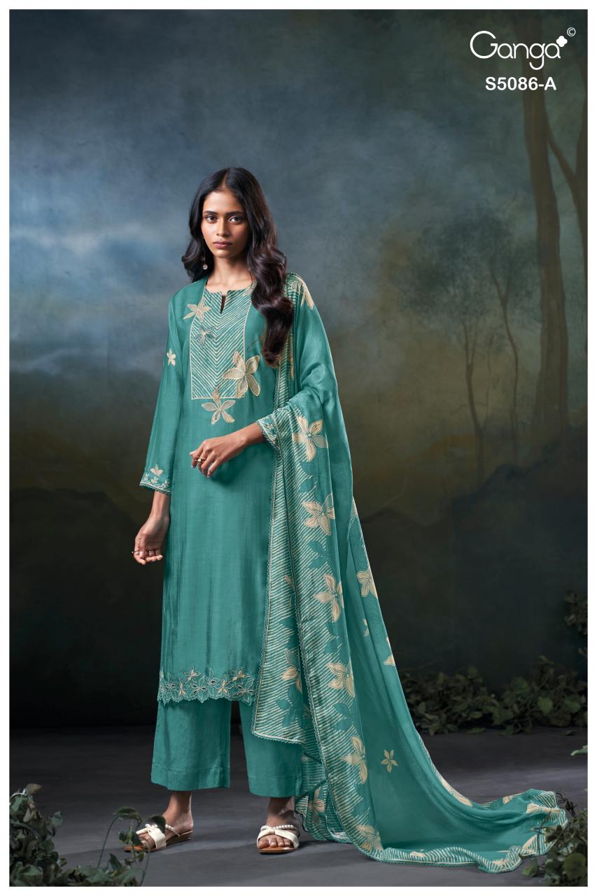 Ganga Givanna 5086 catalog bandhej salwar kameez wholesale 