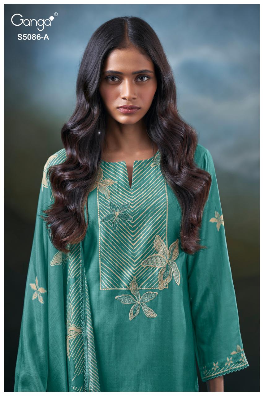 Ganga Givanna 5086 catalog bandhej salwar kameez wholesale 