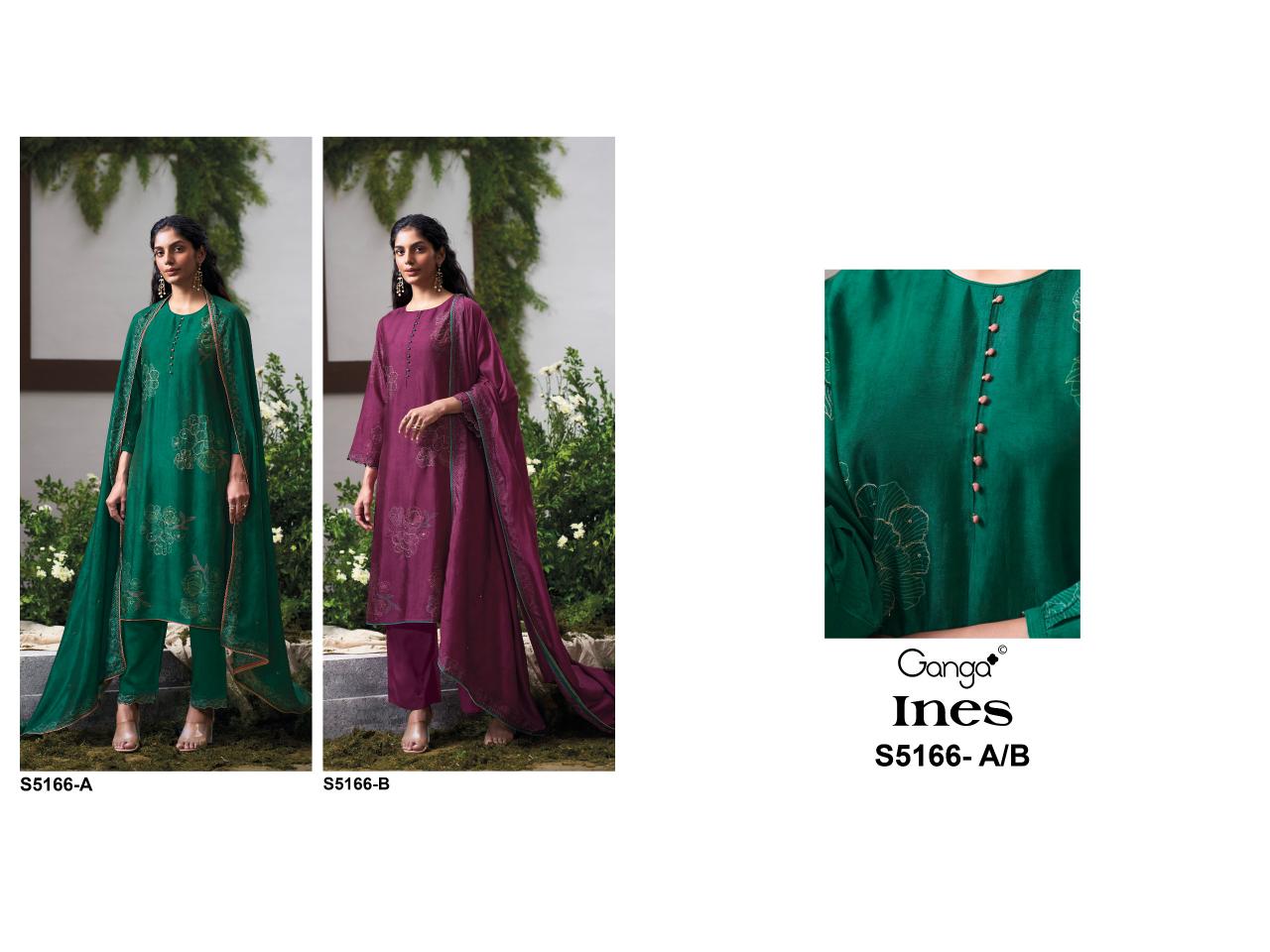 Ganga Ines 5166 catalog designer salwar kameez wholesale in mumbai