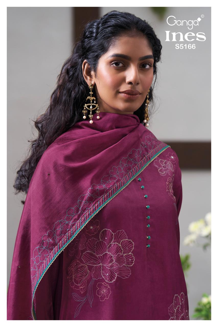 Ganga Ines 5166 catalog designer salwar kameez wholesale in mumbai
