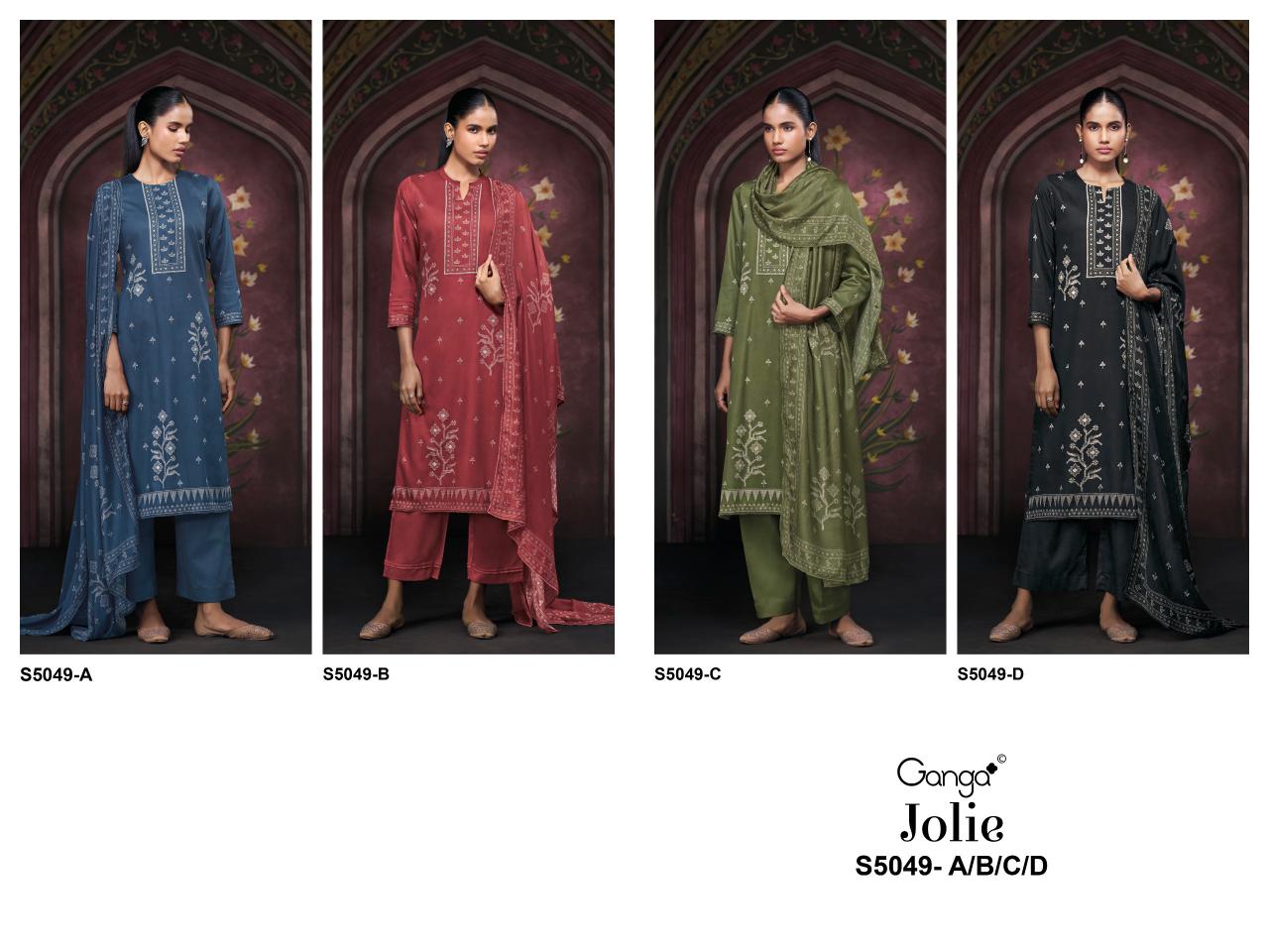 Ganga Jolie 5049 catalog wholesale market of salwar kameez in bangalore