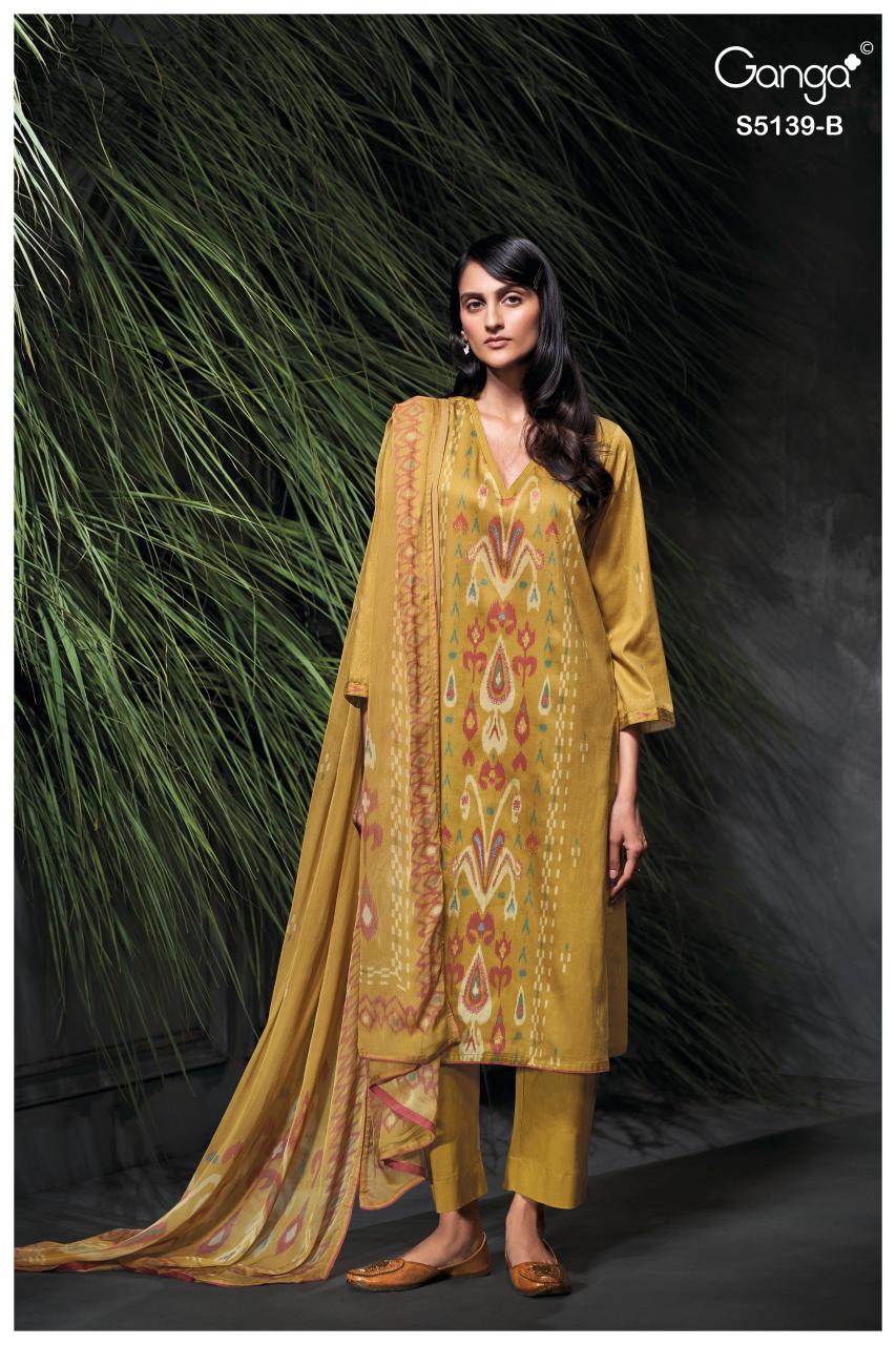 Ganga Kaelia 5139 catalog salwar kameez material wholesale