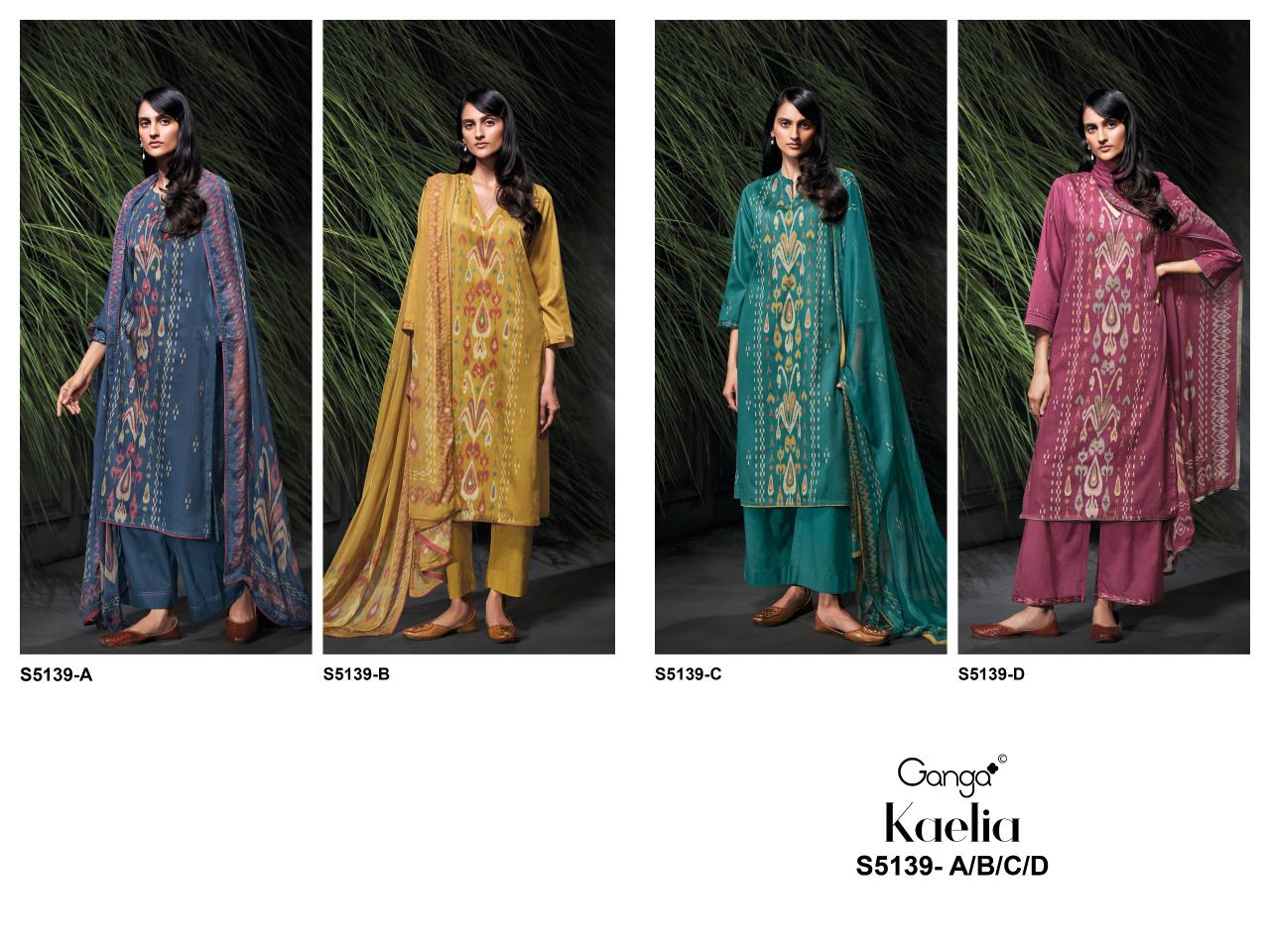 Ganga Kaelia 5139 catalog salwar kameez material wholesale