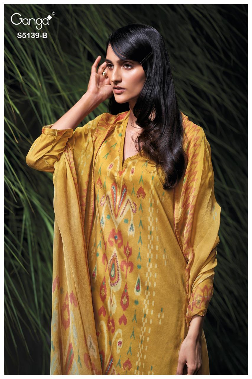 Ganga Kaelia 5139 catalog salwar kameez material wholesale