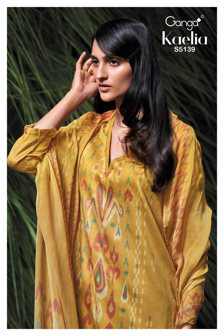 Ganga Kaelia 5139 catalog salwar kameez material wholesale