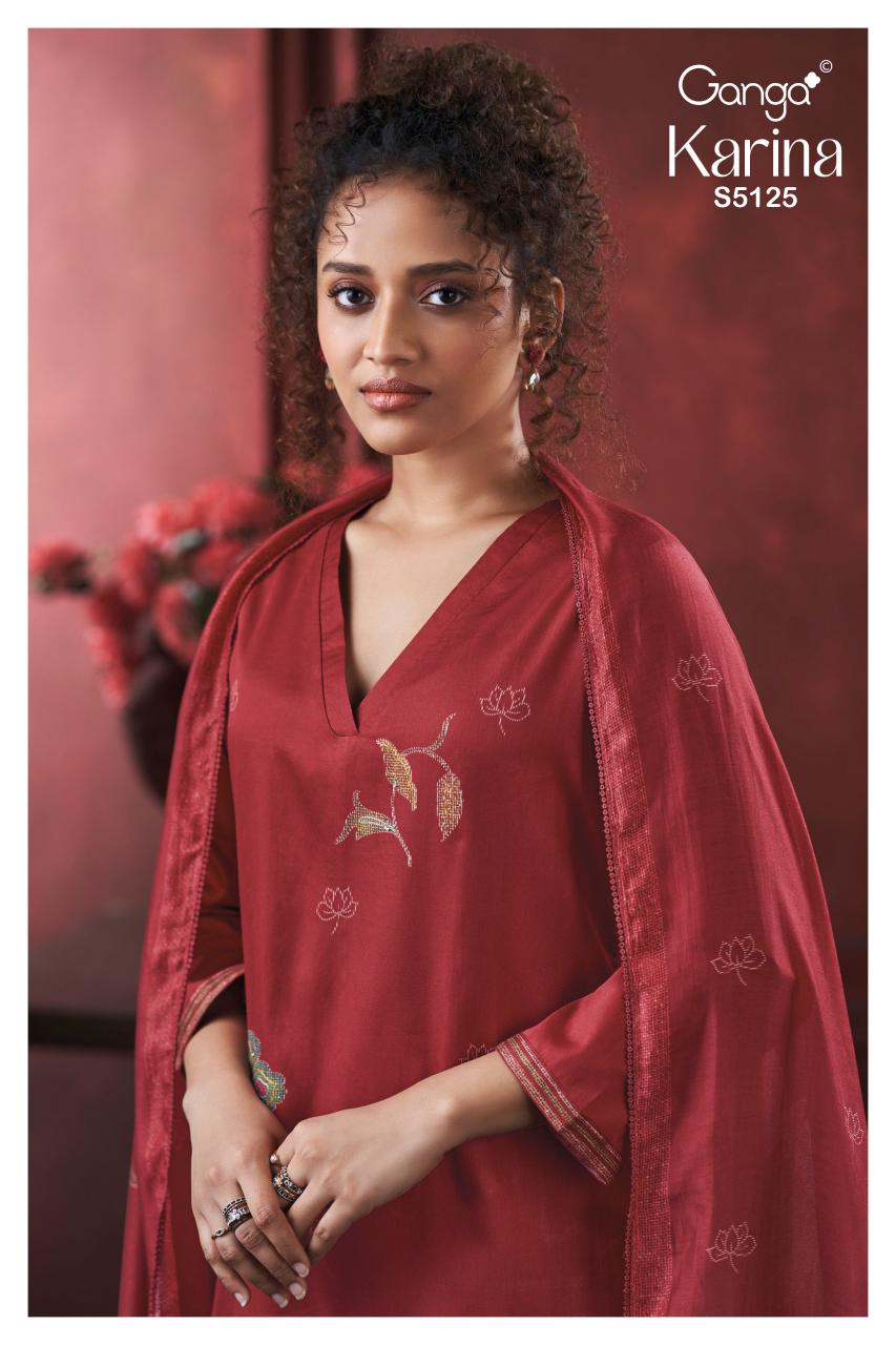 Ganga Karina 5125 catalog wholesale salwar kameez pakistan 