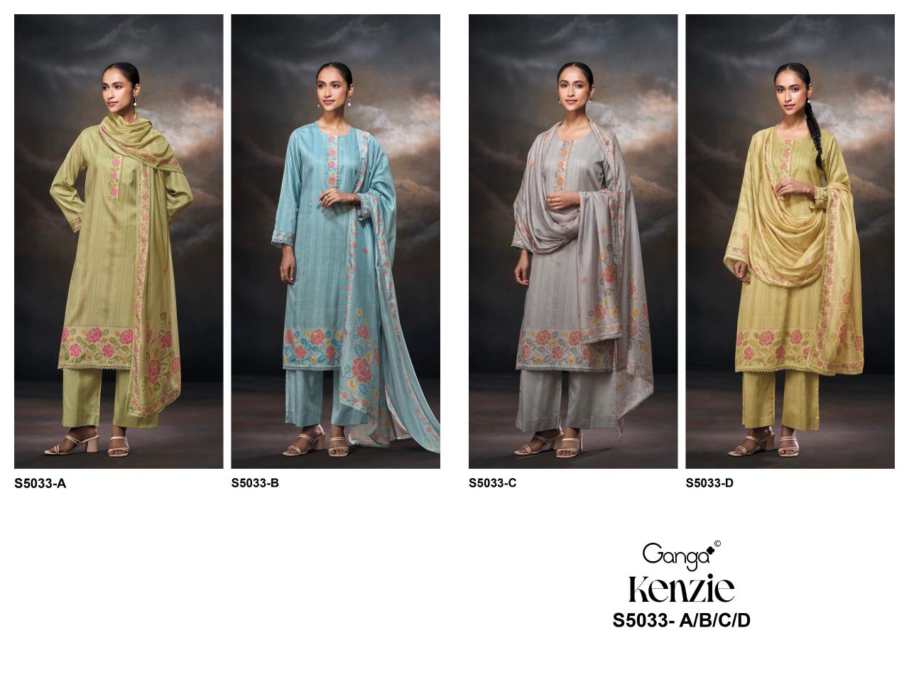 Ganga Kenzie 5033 catalog wholesale salwar kameez surat