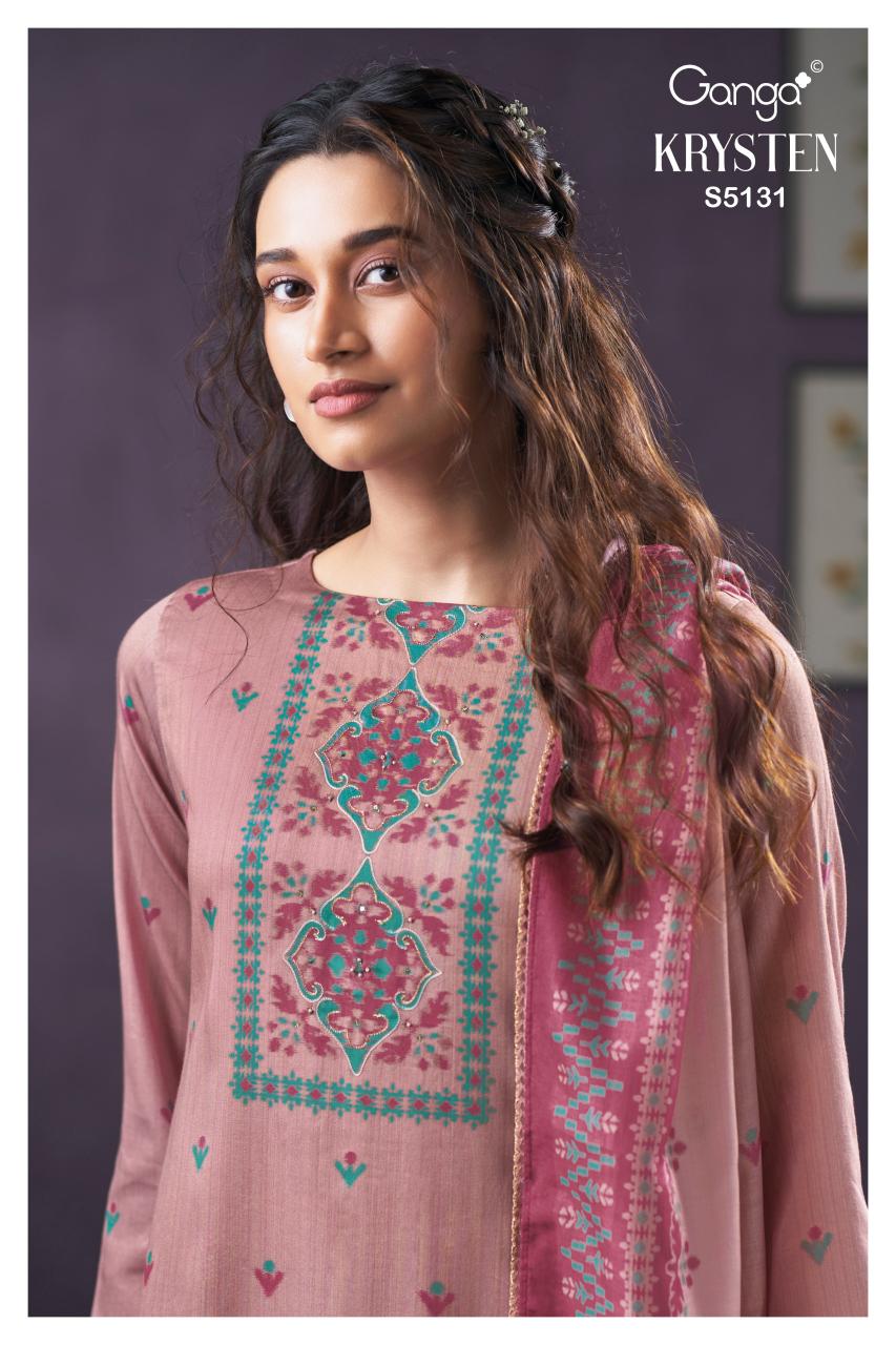 Ganga Krysten 5131 catalog mumbai wholesale salwar kameez