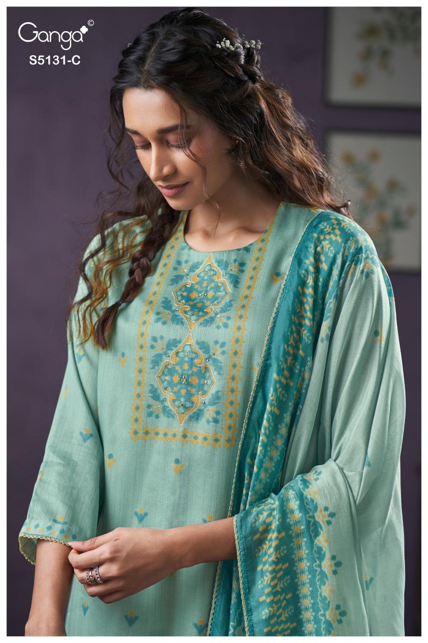 Ganga Krysten 5131 catalog mumbai wholesale salwar kameez