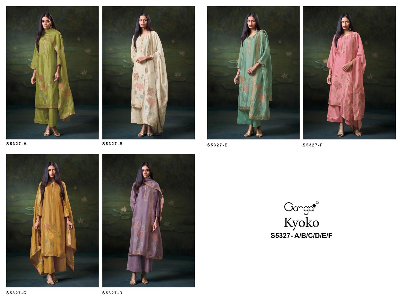 Ganga Kyoko 5327 catalog indian salwar kameez wholesale