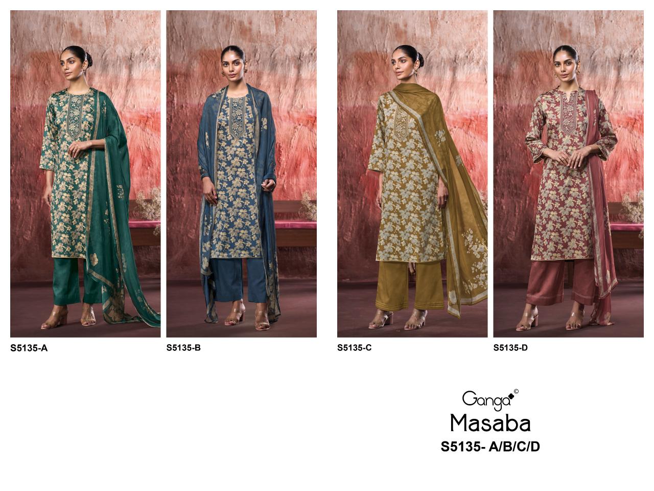 Ganga Masaba 5135 catalog salwar kameez wholesale market in kolkata