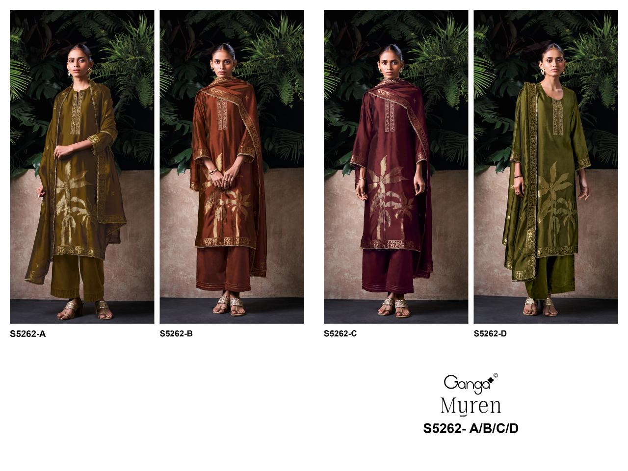 Ganga Myren 5262 catalog wholesale salwar kameez catalogue with price