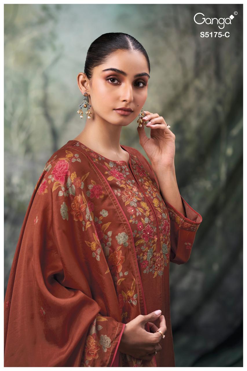 Ganga Nelieska 5175 catalog unstitched salwar kameez wholesalers in india