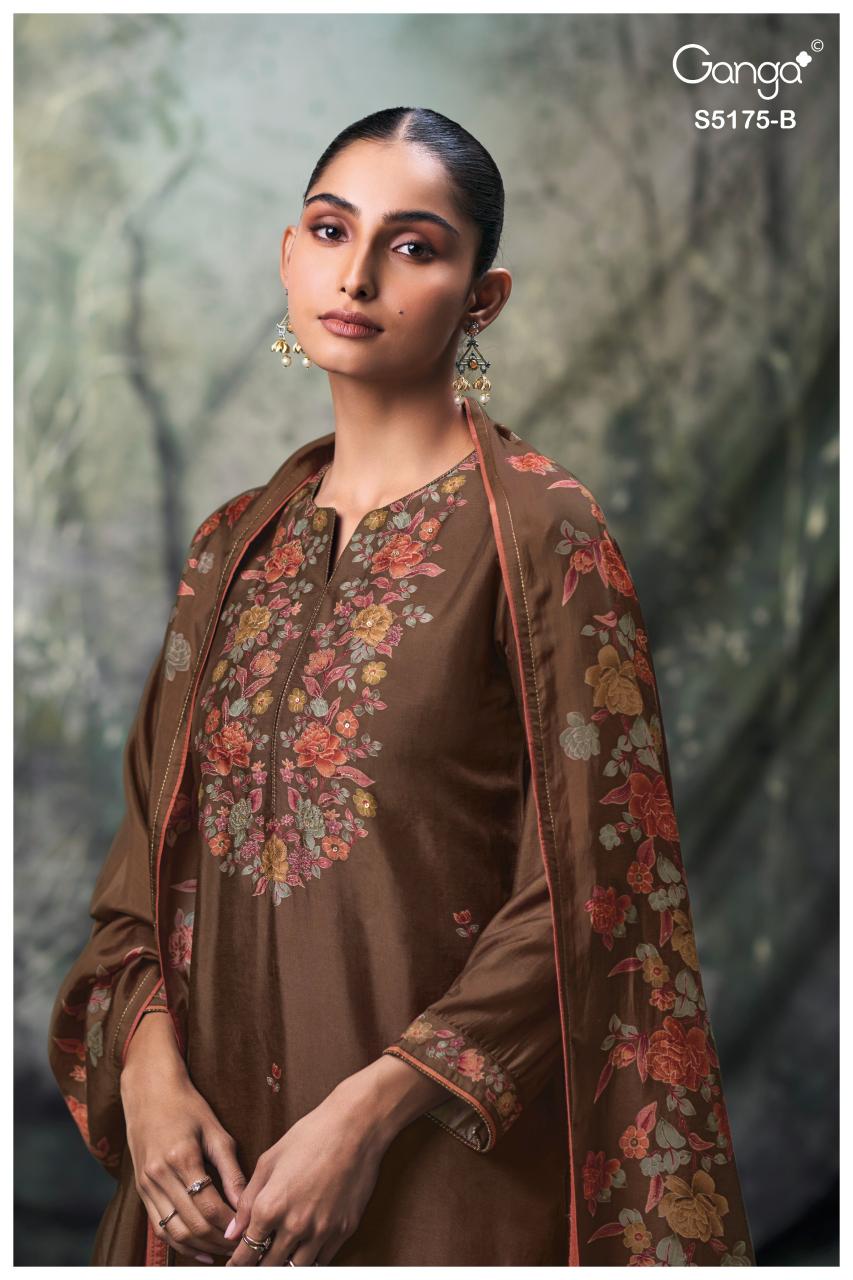 Ganga Nelieska 5175 catalog unstitched salwar kameez wholesalers in india