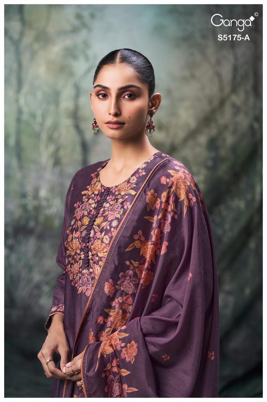 Ganga Nelieska 5175 catalog unstitched salwar kameez wholesalers in india