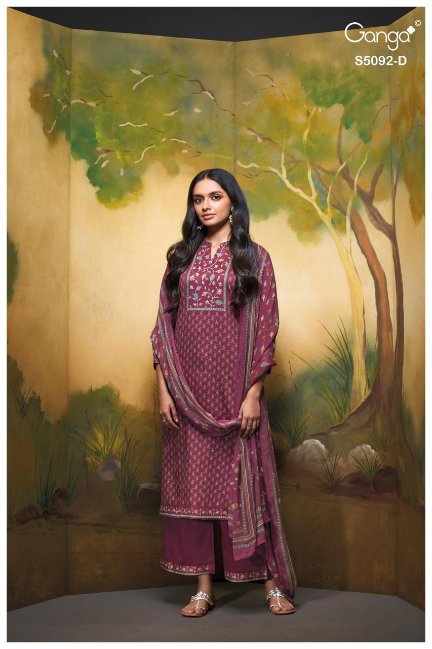 Ganga Nieveka 5092 catalog wholesale unstitched salwar kameez suppliers