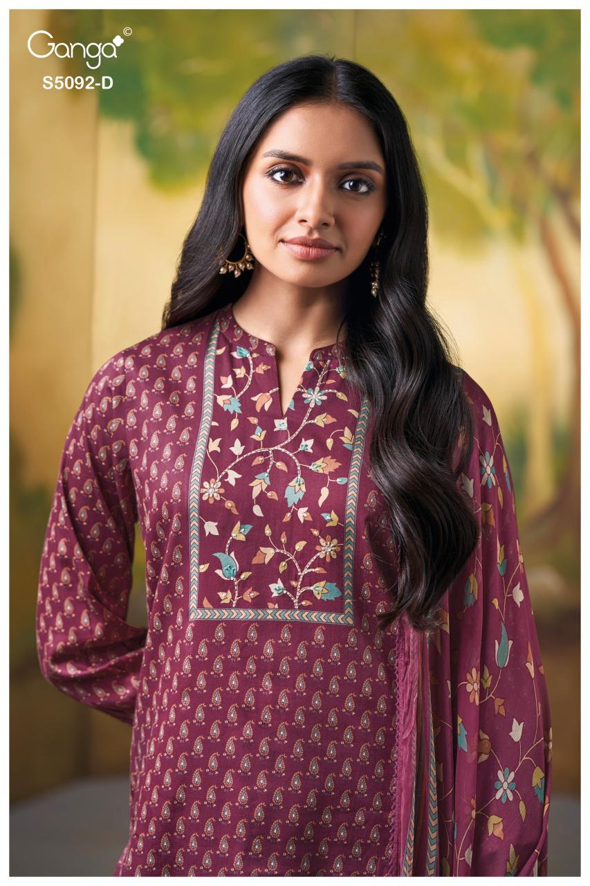 Ganga Nieveka 5092 catalog wholesale unstitched salwar kameez suppliers