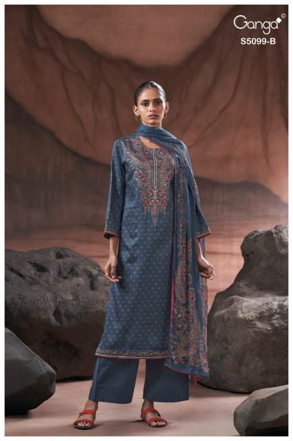 Ganga Renaya 5099 catalog ludhiyana design salwar kameez wholesale exporter