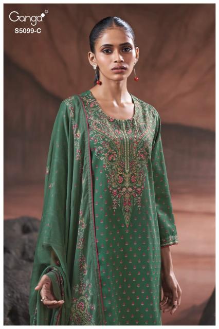 Ganga Renaya 5099 catalog ludhiyana design salwar kameez wholesale exporter
