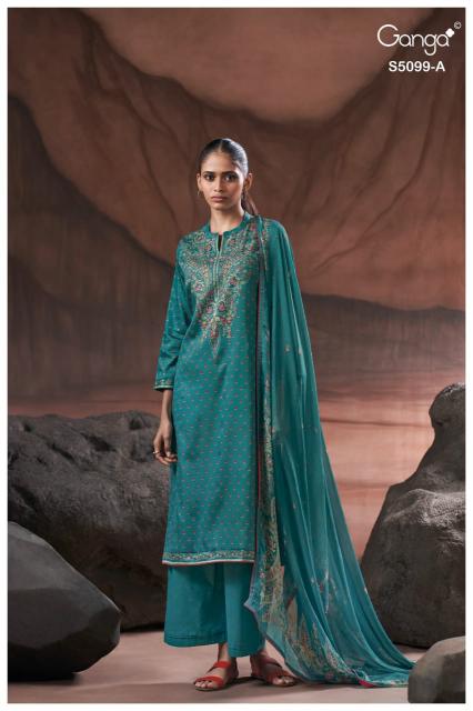 Ganga Renaya 5099 catalog ludhiyana design salwar kameez wholesale exporter