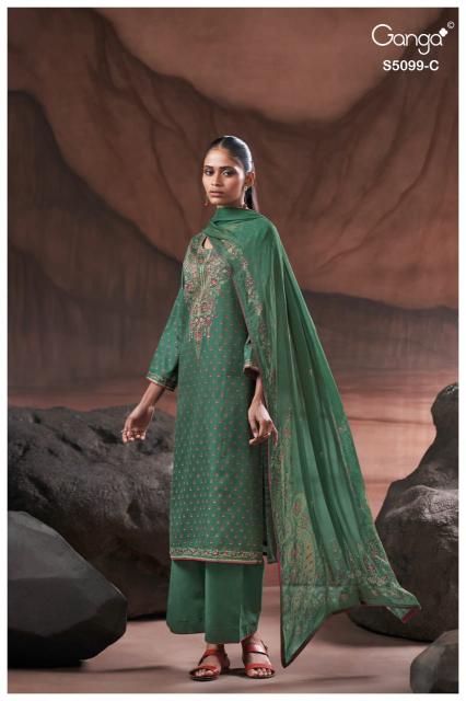 Ganga Renaya 5099 catalog ludhiyana design salwar kameez wholesale exporter