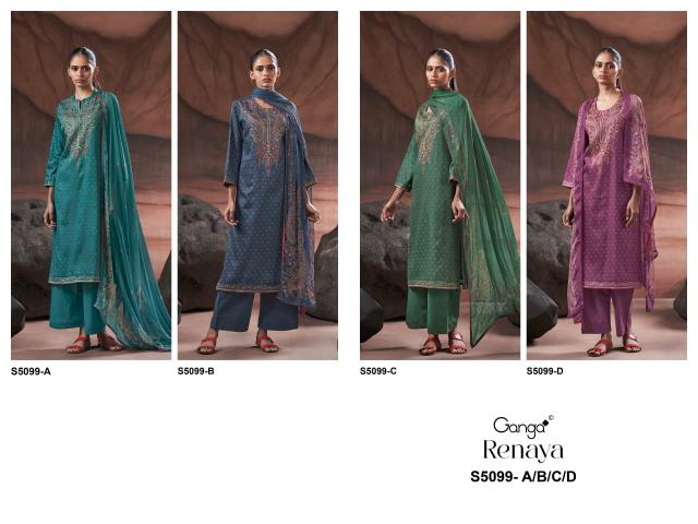 Ganga Renaya 5099 catalog ludhiyana design salwar kameez wholesale exporter