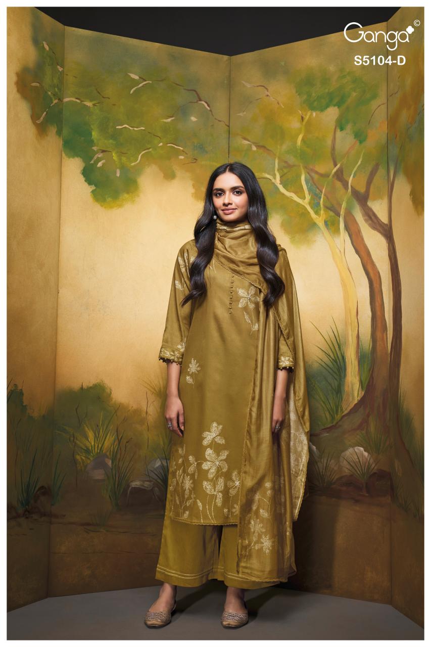 Ganga Saidnya 5104 catalog wholesale salwar kameez online shopping