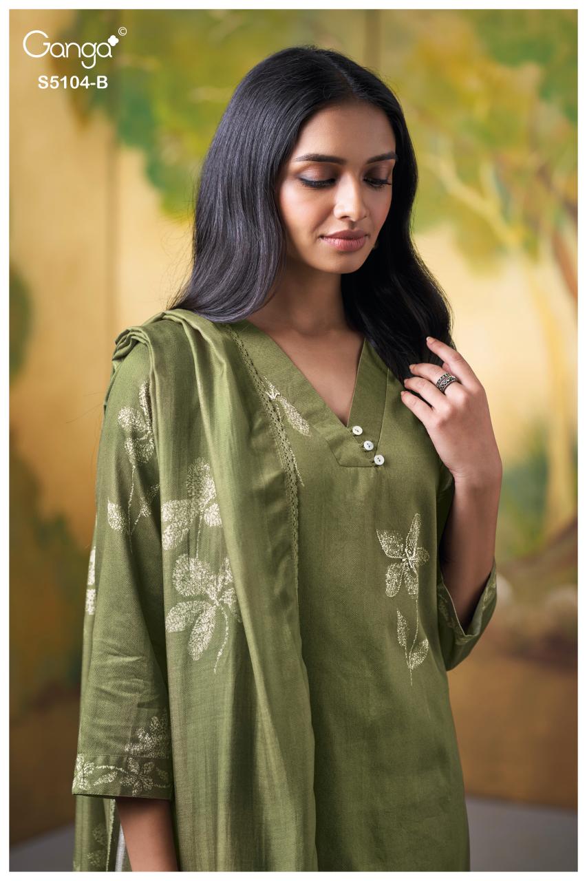 Ganga Saidnya 5104 catalog wholesale salwar kameez online shopping