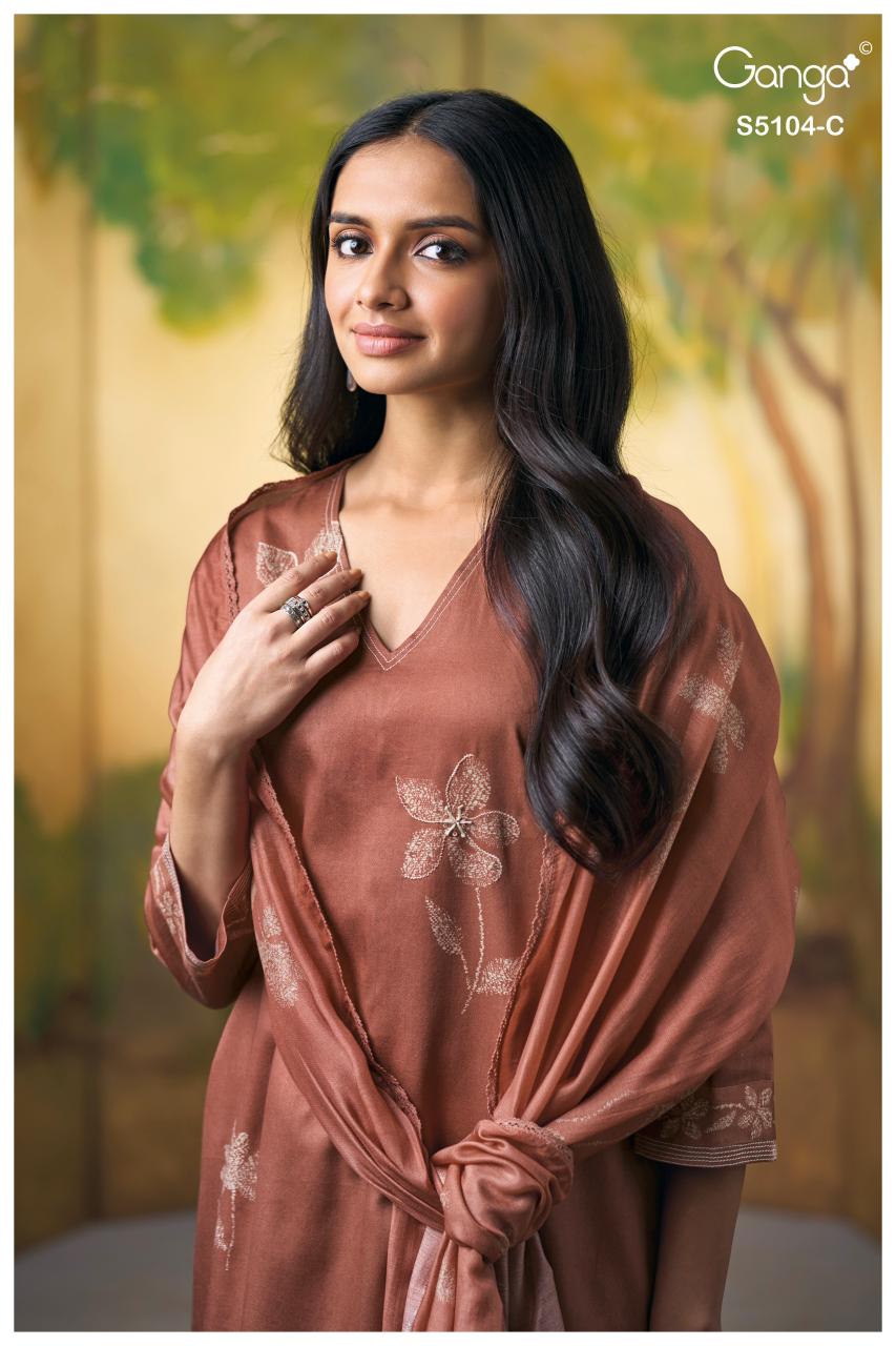 Ganga Saidnya 5104 catalog wholesale salwar kameez online shopping