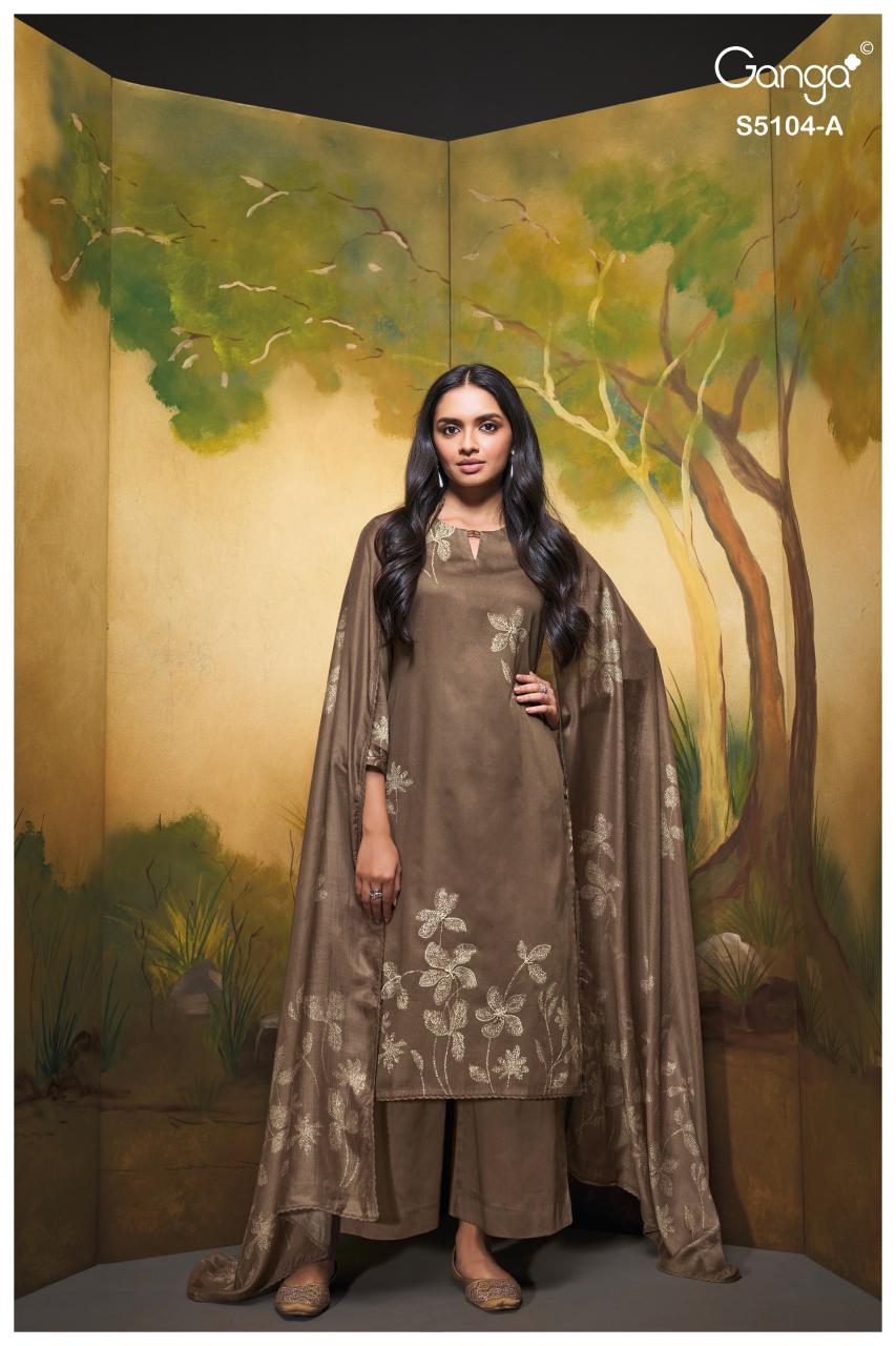 Ganga Saidnya 5104 catalog wholesale salwar kameez online shopping