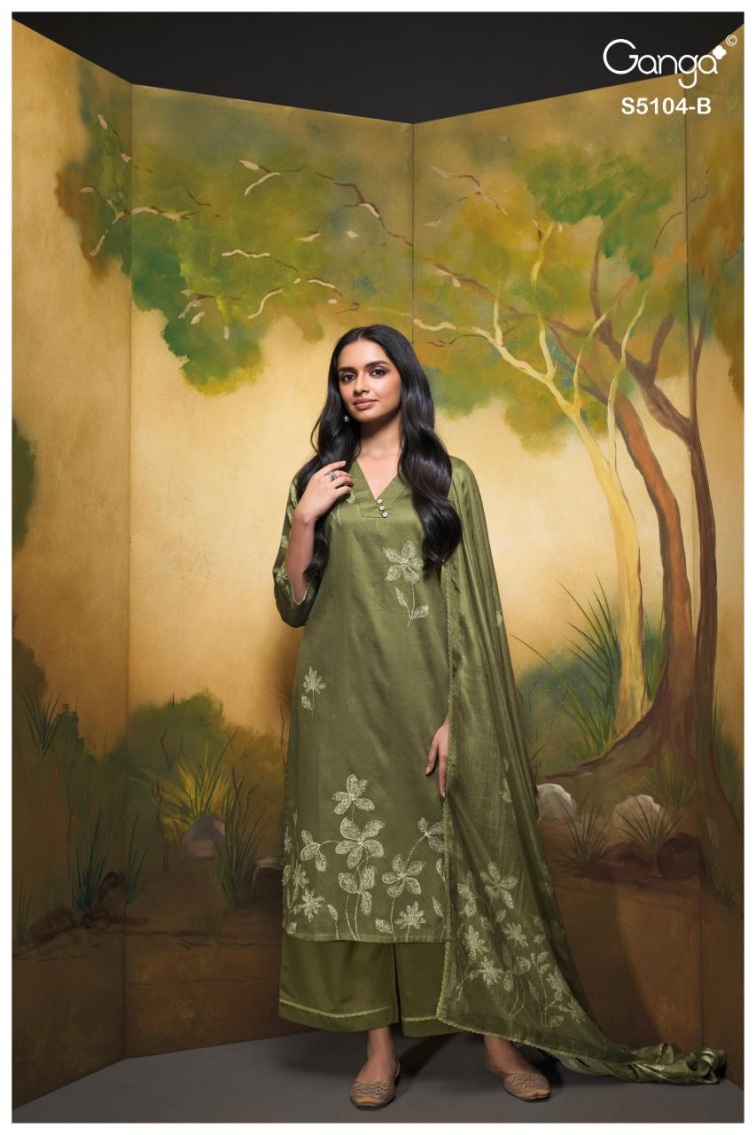 Ganga Saidnya 5104 catalog wholesale salwar kameez online shopping