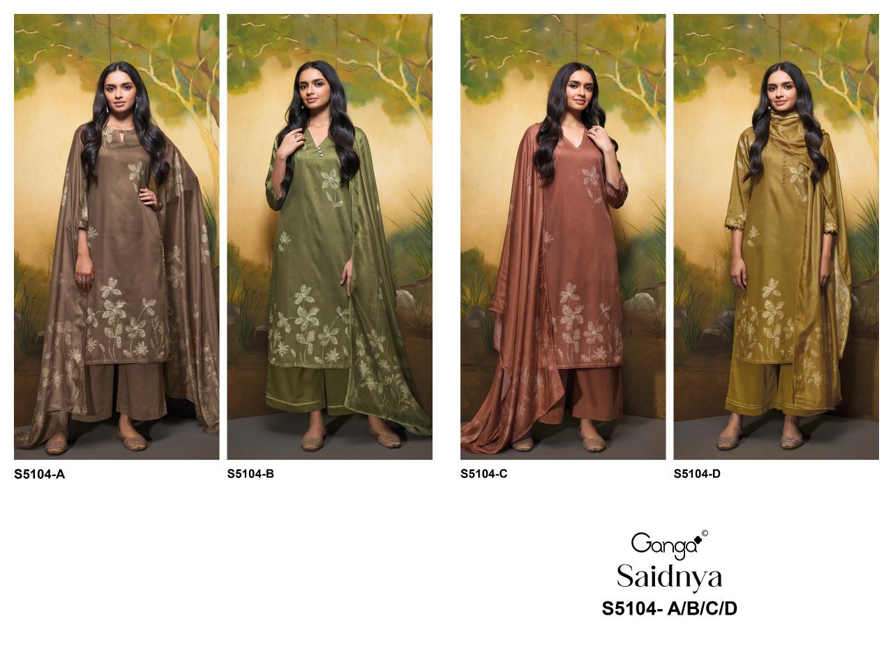 Ganga Saidnya 5104 catalog wholesale salwar kameez online shopping
